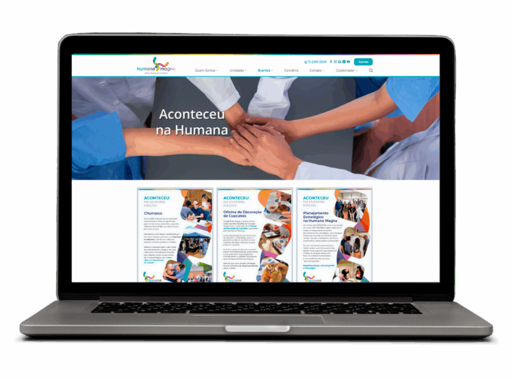 Tela Site Profissional Humana Magna | Desktop