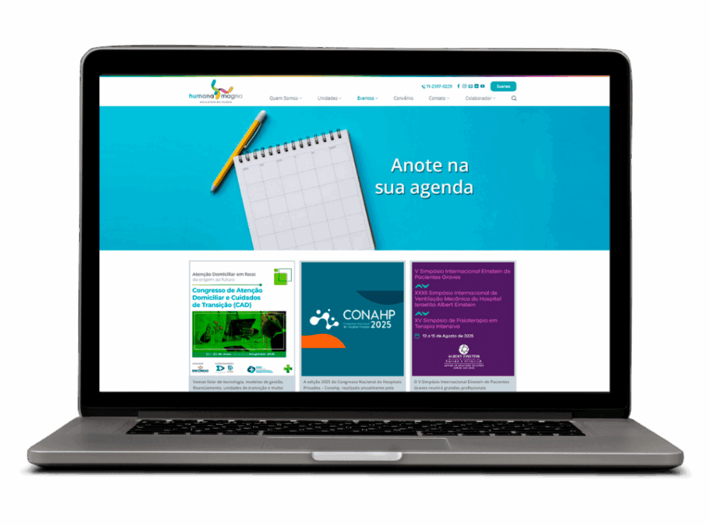 Tela Site Profissional Humana Magna | Desktop