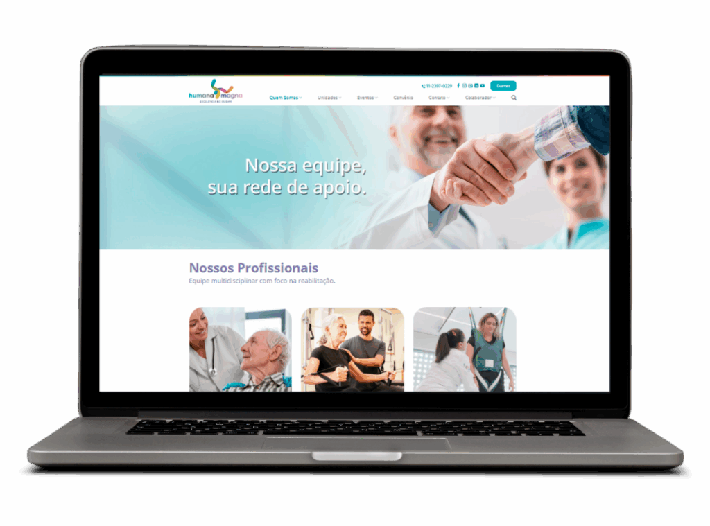 Tela Site Profissional Humana Magna | Desktop