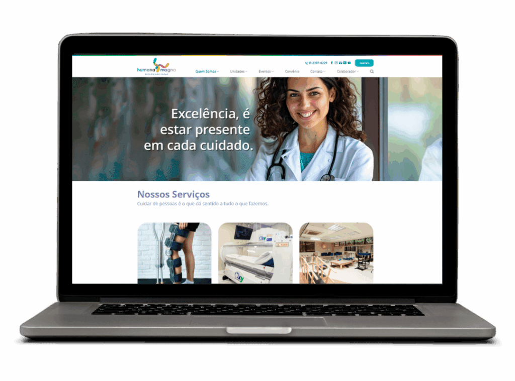 Tela Site Profissional Humana Magna | Desktop