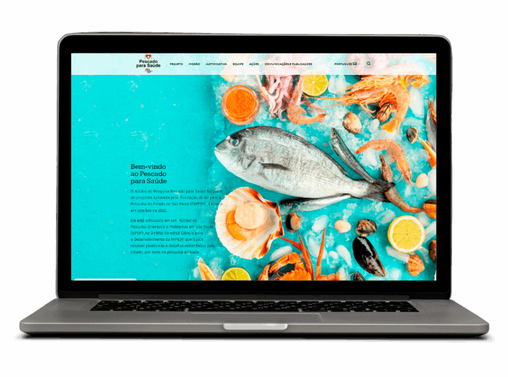 Tela Site Profissional Pescado para Saúde | Desktop