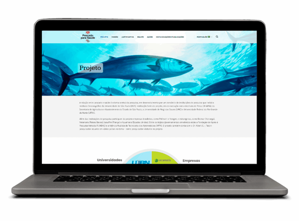 Tela Site Profissional Pescado para Saúde | Desktop