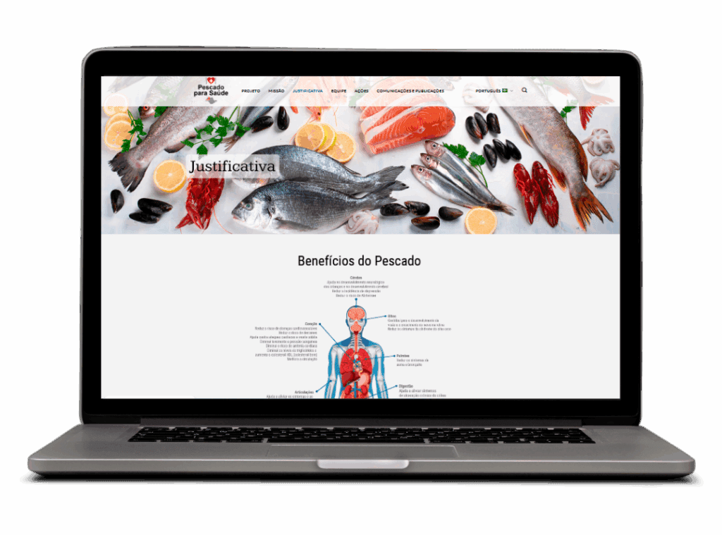 Tela Site Profissional Pescado para Saúde | Desktop