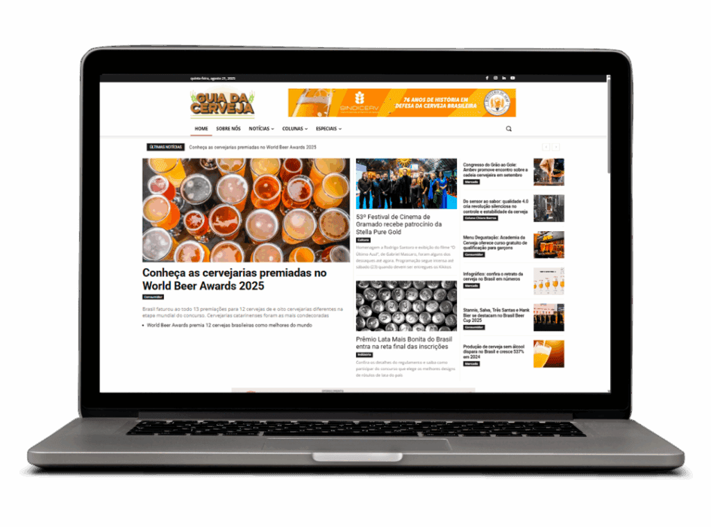 Tela Site Profissional Guia da Cerveja | Desktop