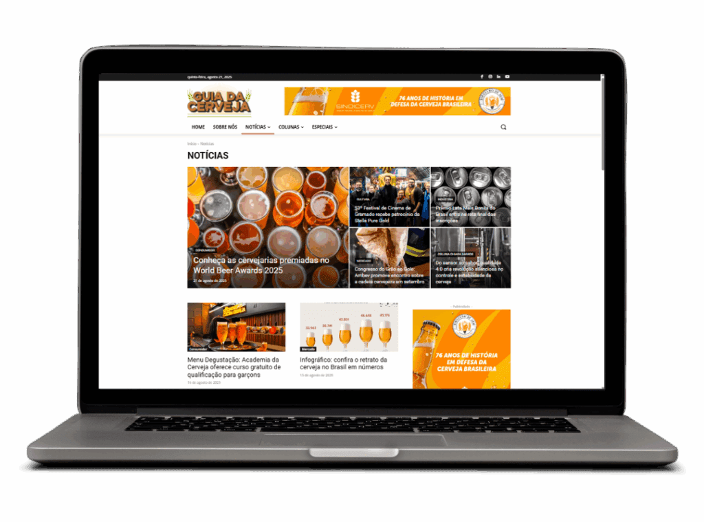 Tela Site Profissional Guia da Cerveja | Desktop